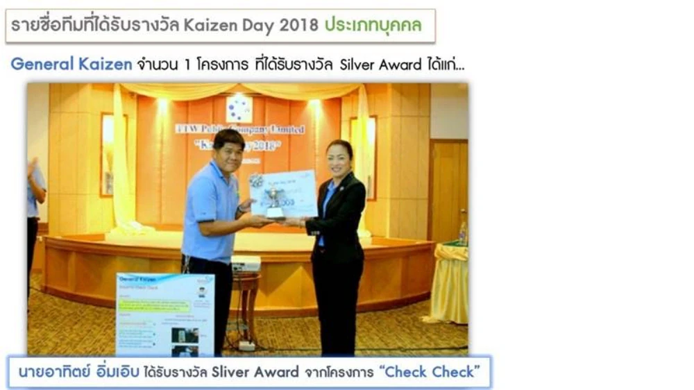 ประกาศผลการตัดสินกิจกรรม “Kaizen Day 2018”