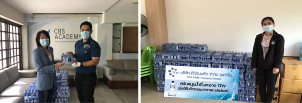 TTW delivers the spirit of COVID-19 to support clean drinking water to various agencies in Bangkok and service areas