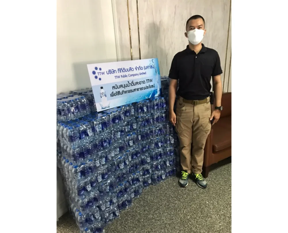 TTW together with CH. Karnchang donated 5,000 set of Rapid Antigen Test kits for COVID-19 for the Royal Thai Police