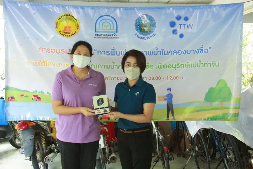 TTW organized a training course under the project. “Reviving the water quality of Khlong Bang Sue  to conserve the Tha Chin River” for community representatives and entrepreneurs located alo