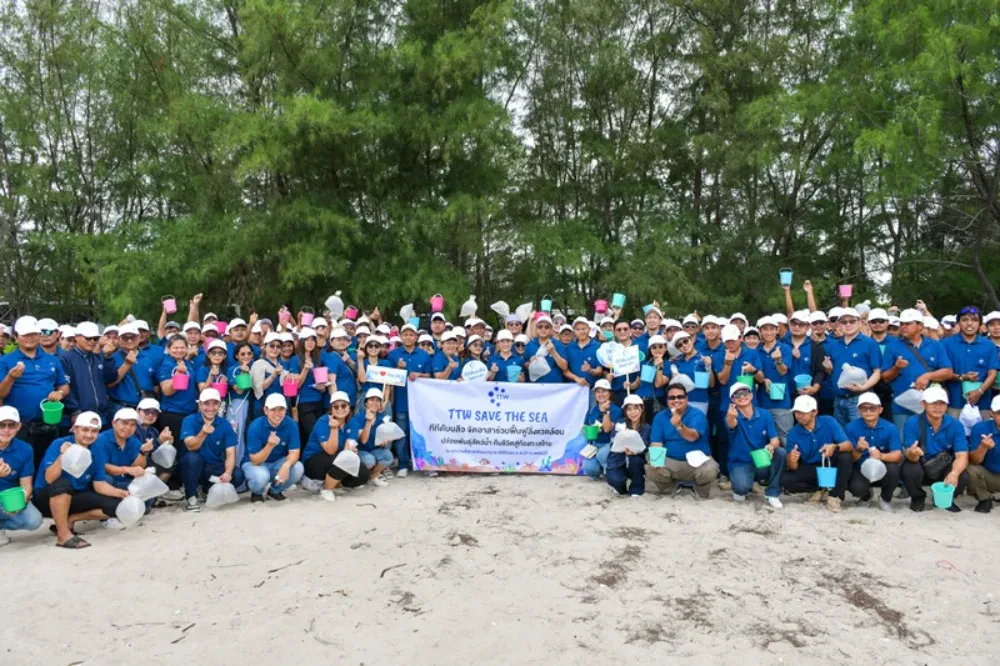 TTW organizes the activity “TTW SAVE THE SEA TTW volunteers join in restoring the environment, releasing aquatic animals, returning life to the Thai seas” at the Sirindhorn International Environmental Park