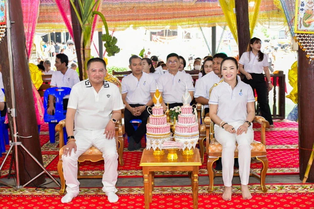 TTW participated in the annual Kathin ceremony in 2025 and raised the top of the Buddha image's umbrella at Wat Ban Phrao Nai, Pathum Thani Province