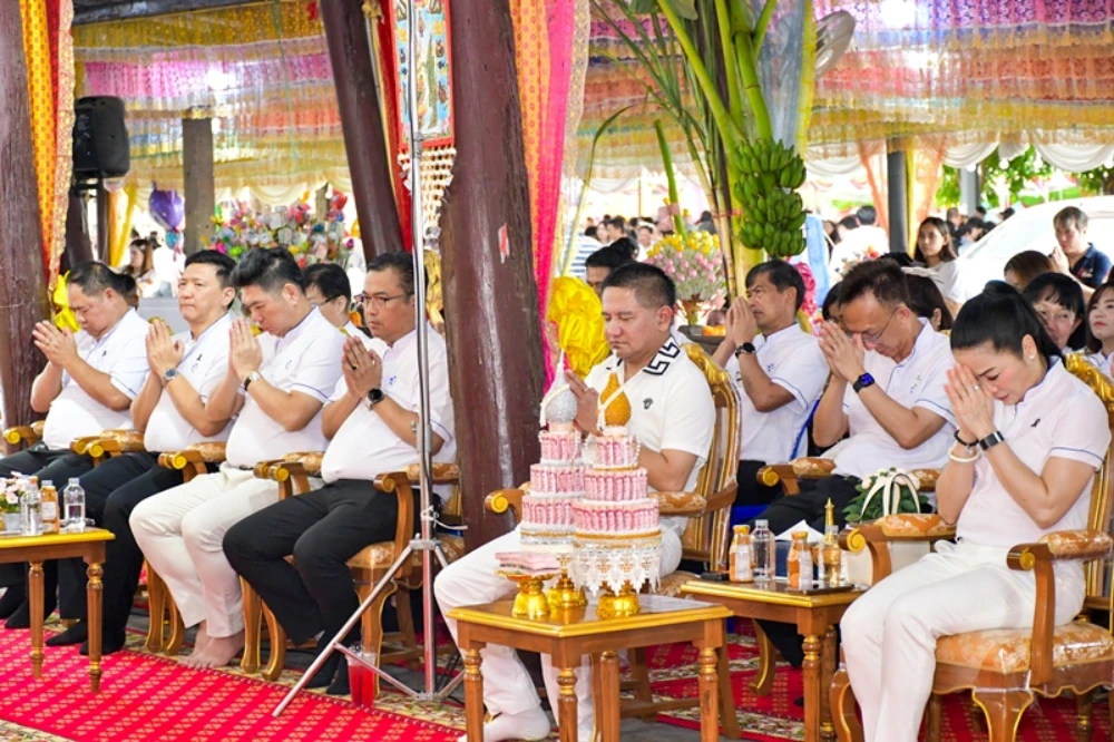 TTW participated in the annual Kathin ceremony in 2025 and raised the top of the Buddha image's umbrella at Wat Ban Phrao Nai, Pathum Thani Province