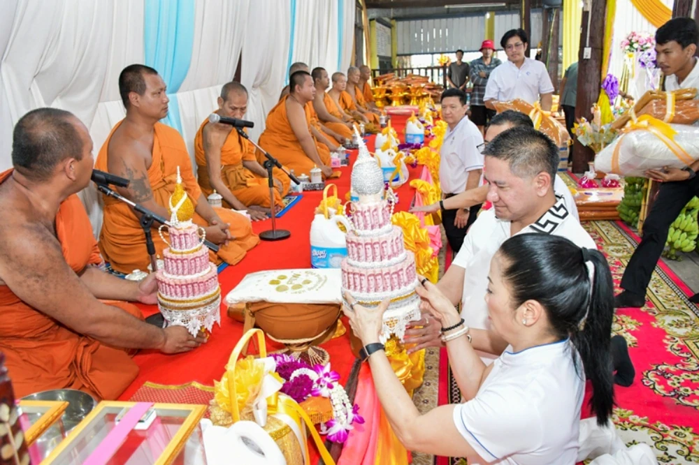 TTW participated in the annual Kathin ceremony in 2025 and raised the top of the Buddha image's umbrella at Wat Ban Phrao Nai, Pathum Thani Province