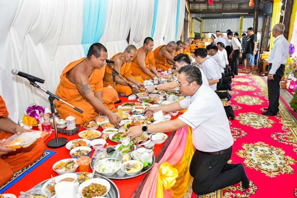 TTW participated in the annual Kathin ceremony in 2025 and raised the top of the Buddha image's umbrella at Wat Ban Phrao Nai, Pathum Thani Province