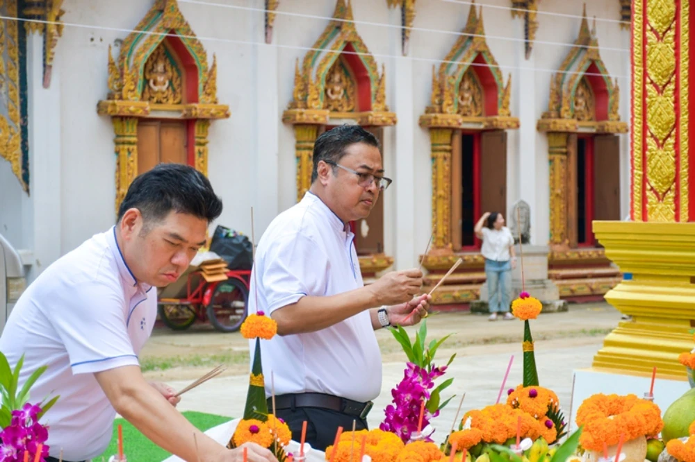 TTW participated in the annual Kathin ceremony in 2025 and raised the top of the Buddha image's umbrella at Wat Ban Phrao Nai, Pathum Thani Province