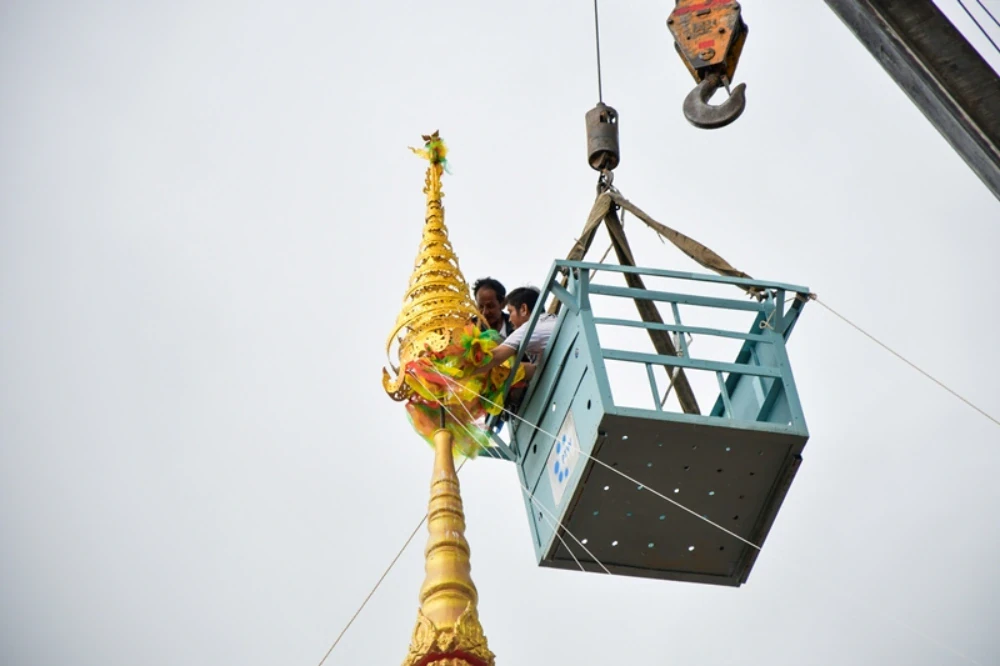 TTW participated in the annual Kathin ceremony in 2025 and raised the top of the Buddha image's umbrella at Wat Ban Phrao Nai, Pathum Thani Province