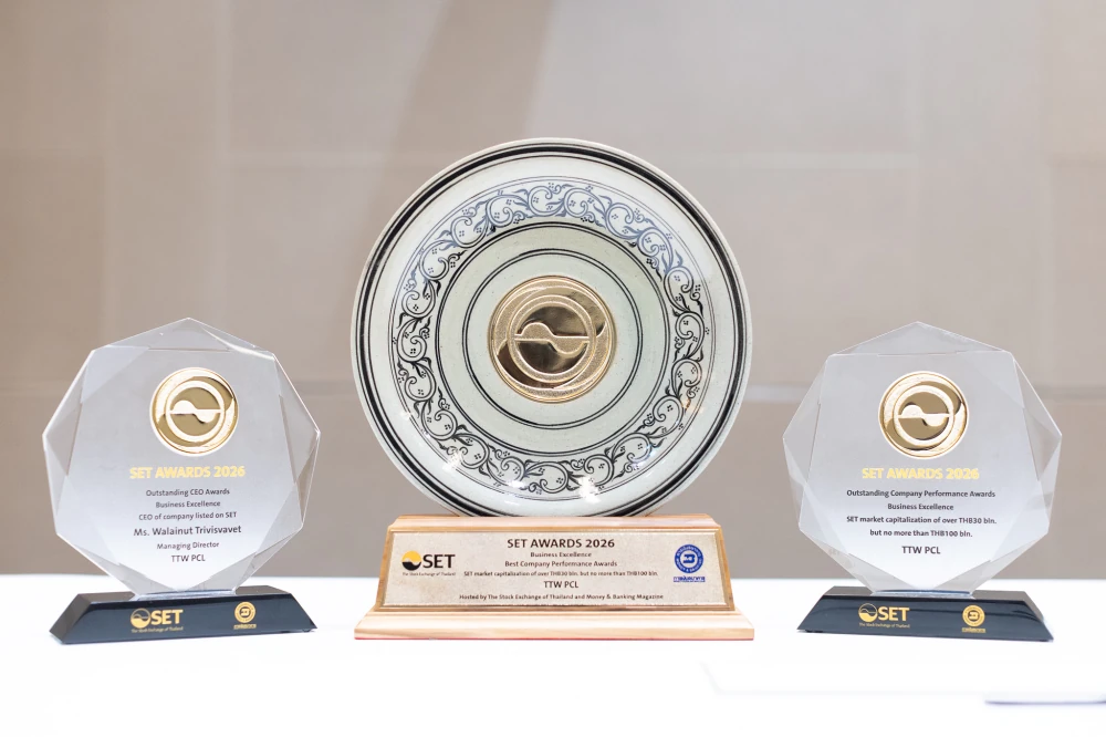TTW has secured three prestigious awards at the SET Awards 2026, reflecting its business excellence and underscoring its success in achieving stable and sustainable growth.