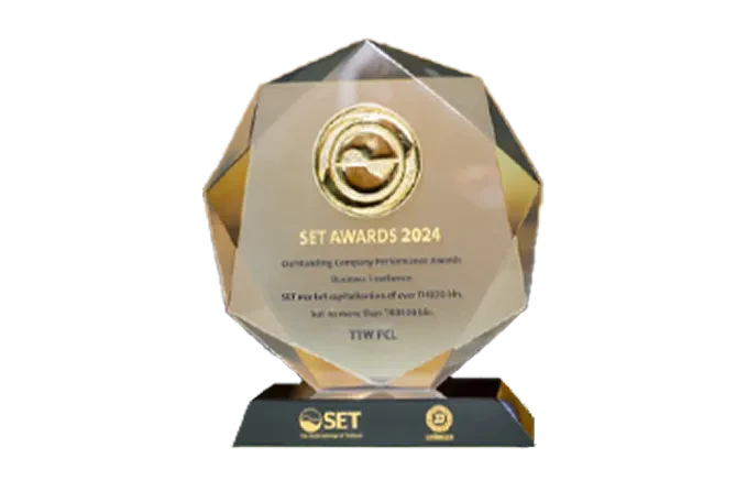 TTW received a plaque for a listed company with outstanding performance in the Business Excellence category